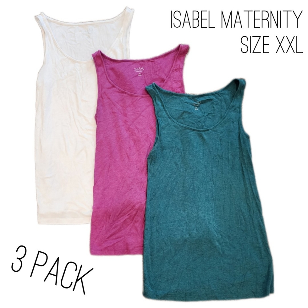 3 pack maternity tank tops, size XXL